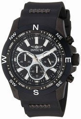 Invicta Watches : 22683 Black Dial Stainless Steel Band Men Watch