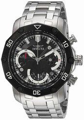 Invicta Watches : 22760 Black Dial Stainless Steel Men Watch