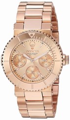 Invicta Watches : 22896 Rose Gold Dial Stainless Steel Band Women Watch