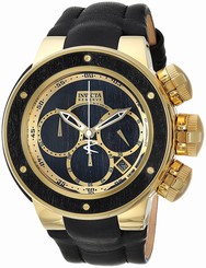 Invicta Watches : 22943 Quartz Chronograph Date Black Leather Men Watch