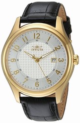 Invicta Watches : 23018 Quartz Analog Date Black Leather Men Watch