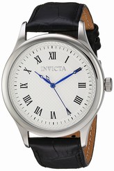 Invicta Watches : 23025 Quartz Roman Numerals Dial Black Leather Men Watch