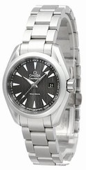 Omega Watches : 231.10.30.60.06.001 Quartz Brushed And Polished Stainless Steel Teck-grey Guilloche With Date At 3 Dial Brushed Stainless Steel Band Women Watch
