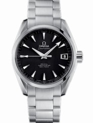 Omega Watches : 231.10.39.21.01.001 38.5mm Automatic Chronometer Aqua Terra Mid Size Black Dial Stainless Steel Case With Stainless Steel Bracelet Men Watch