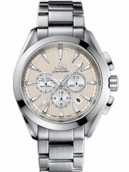 Omega Watches : 231.10.44.50.09.001 44mm Automatic Chronometer Aqua Terra Chronograph Ivory Dial Stainless Steel Case With Stainless Steel Bracelet Men Watch