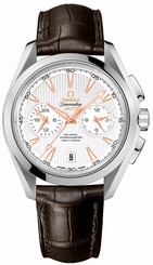 Omega Watches : 231.13.43.52.02.001 Automatic Chronometer GMT Chronograph Brown Leather Men Watch