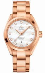 Omega Watches : 231.50.34.20.55.001 Automatic Chronometer White Mother of Pearl Diamond Dial 18k Rose Gold Women Watch