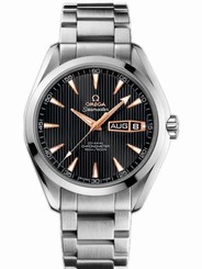 Omega Watches : 231.50.43.22.01.001 43mm Automatic Chronometer Aqua Terra Annual Calendar Black Dial White Gold Case With White Gold Bracelet Men Watch