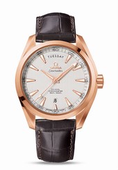 Omega Watches : 231.53.42.22.02.001 Automatic Chronometer Day Date 18k Rose Gold Case Brown Leather Men Watch