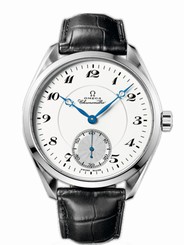 Omega Watches : 231.53.49.10.04.001 Limited Edition 49.2 Automatic Chronometer Aqua Terra XXL Small Seconds White Dial White Gold Case With Black Leather Strap Men Watch