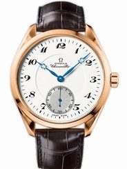 Omega Watches : 231.53.49.10.04.002 Limited Edition 49.2 Automatic Chronometer Aqua Terra XXL Small Seconds White Dial Rose Gold Case With Brown Leather Strap Men Watch