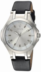 Invicta Watches : 23255 Quartz Gabrielle Union Diamond Dial Black Leather Women Watch