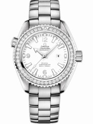 Omega Watches : 232.15.38.20.04.001 37.5mm Auto Chronometer Planet Ocean White Dial Stainless Steel Case, Diamonds With Stainless Steel Bracelet Men Watch