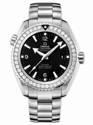 Omega Watches : 232.15.46.21.01.001 45.5mm Automatic Chronometer Planet Ocean Big Size Black Dial Stainless Steel Case, Diamonds On Bezel With Stainless Steel Bracelet Men Watch