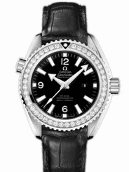 Omega Watches : 232.18.38.20.01.001 37.5mm Auto Chronometer Planet Ocean Black Dial Stainless Steel Case, Diamonds With Stainless Steel Bracelet Men Watch