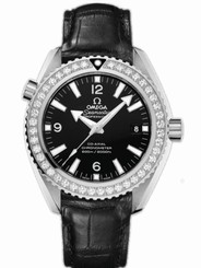 Omega Watches : 232.18.42.21.01.001 42mm Automatic Chronometer Planet Ocean Black Dial Stainless Steel Case, Diamonds With Black Leather Strap Men Watch