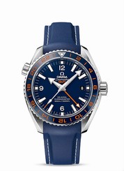 Omega Watches : 232.32.44.22.03.001 Automatic Chronometer Planet Ocean GMT 600M Blue Rubber Men Watch