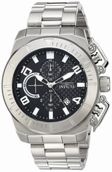 Invicta Watches : 23400 Black Dial Stainless Steel Band Men Watch