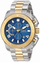 Invicta Watches : 23407 Blue Dial Stainless Steel Band Men Watch