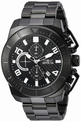 Invicta Watches : 23409 Black Dial Stainless Steel Band Men Watch