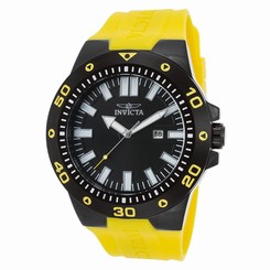 Invicta Watches : 23513 Quartz Analog Date Yellow Polyurethane Men Watch