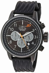 Invicta Watches : 23814 Black Dial Chronograph Date Black Silicone Men Watch