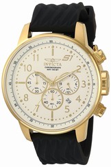 Invicta Watches : 23815 Quartz Chronograph Date Black Silicone Men Watch