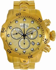 Invicta Watches : 23891 Gold Dial Yellow Gold-plated Band Men Watch