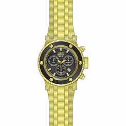 Invicta Watches : 23921 Black Dial Fixed Gold-tone Band Men Watch