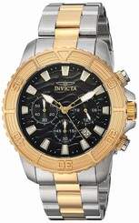 Invicta Watches : 24003 Black Dial Stainless Steel Band Men Watch