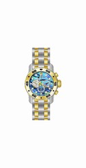Invicta Watches : 24836 Blue Abalone Dial Uni-directional Rotating Stainless Steel Band Men Watch