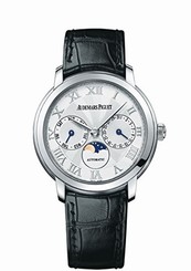 Audemars Piguet Watches : 26250BC.OO.A002CR.01 Automatic Day Date Moon Phase 18k White Gold Case Black Leather Men Watch