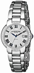 Raymond Weil Watches : 2629-STS-01659 Automatic Roman Numerals Dial Date Diamond Bezel Stainless Steel Women Watch