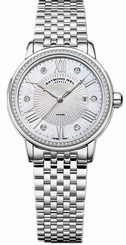 Raymond Weil Watches : 2637-STS-00966 Automatic Date Steel On Steel 82 Diamonds Mother Of Pearl Dial Women Watch