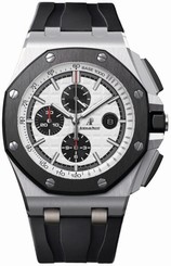 Audemars Piguet Watches : 26400SO.OO.A002CA.01 Automatic Stainless Steel Silver Chronograph Dial Black Rubber Band Men Watch
