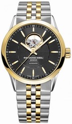 Raymond Weil Watches : 2710-STP-20021 Automatic Open Balance Wheel Two Tone Men Watch