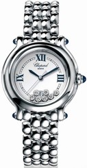 Chopard Watches : 278236-3005 Quartz Stainless Steel White Dial Stainless Steel -polished Band Women Watch