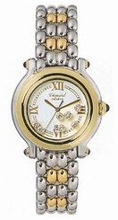Chopard Watches : 278249-4013 Quartz Stainless Steel/gold White Dial Steel & Yellow Gold Band Women Watch