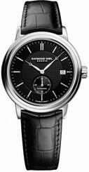Raymond Weil Watches : 2838-STC-20001 Automatic Small Second Date Dial Black Leather Men Watch