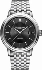 Raymond Weil Watches : 2847-ST-20001 Automatic Date Black Dial Stainless Steel Men Watch