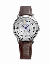 Raymond Weil Watches : 2849-STC-00659 Automatic Moon Phase Silver Dial With Leather Strap Men Watch