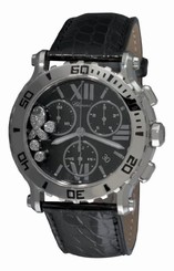 Chopard Watches : 288499-3016 Quartz Stainless Steel Black Dial Black Rubber Band Women Watch