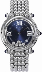 Chopard Watches : 288965-3005 Quartz Stainless Steel Blue Dial Stainless Steel Band Women Watch