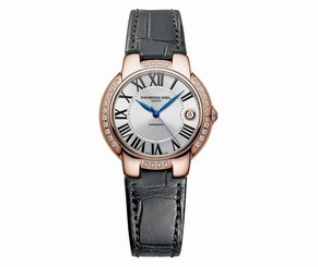 Raymond Weil Watches : 2935-PCS-00659 Automatic Rose Gold On Leather Strap 29 Diamonds Women Watch
