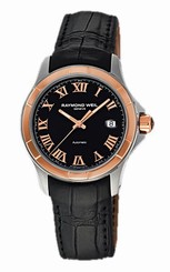 Raymond Weil Watches : 2970-SC5-00208 Automatic Date Two Tone On Leather Strap Men Watch
