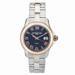 Raymond Weil Watches : 2970-SG5-00208 Automatic Date Black Dial Stainless Steel Case With Golden Roman Numeral Markings Men Watch
