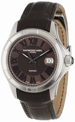 Raymond Weil Watches : 2970-STC-00718 Automatic Date Roman Numeral Brown Dial Leather Men Watch