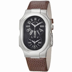 Philip Stein Watches : 2-MB-ZBR Quartz Black Dial Brown Leather Women Watch