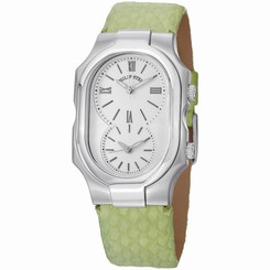 Philip Stein Watches : 2-NCW-SMLG Quartz White Dial Green Leather Women Watch
