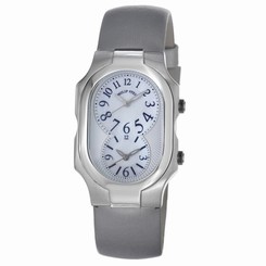 Philip Stein Watches : 2-NFMOP-IPL Quartz Mother Of Pearl Dial Gray Leather Women Watch